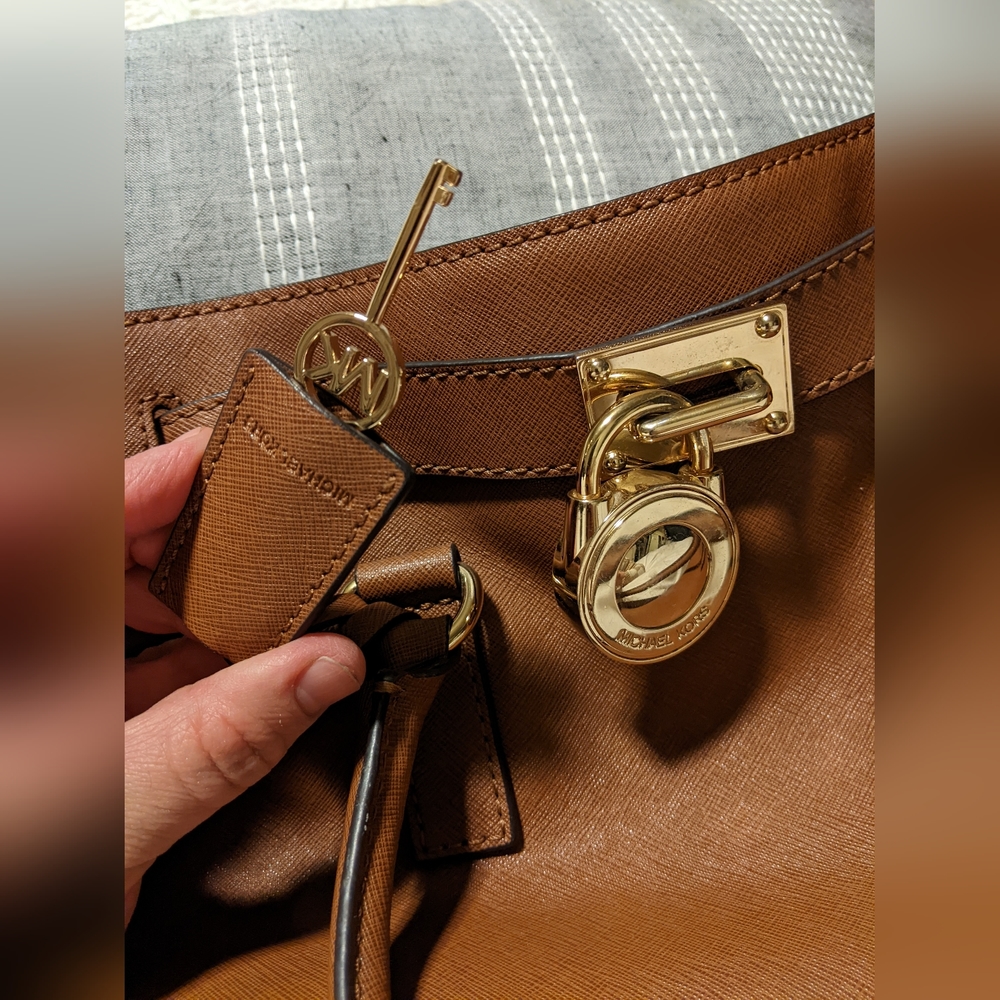 Michael kors gold & brown purse With Wallet - Picture 11 of 14